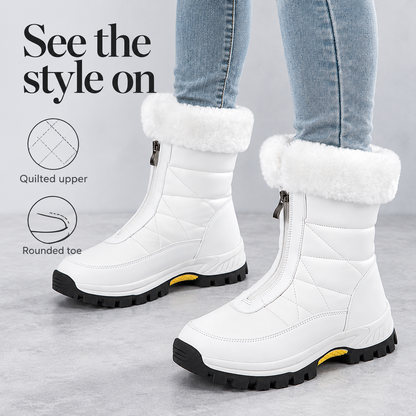 Aspen Front-Zip Quilted Boots
