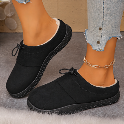 TopSpire® - Women’s Warm Plush-Lined Mules – Comfortable Non-Slip Shoes for Fall & Winter