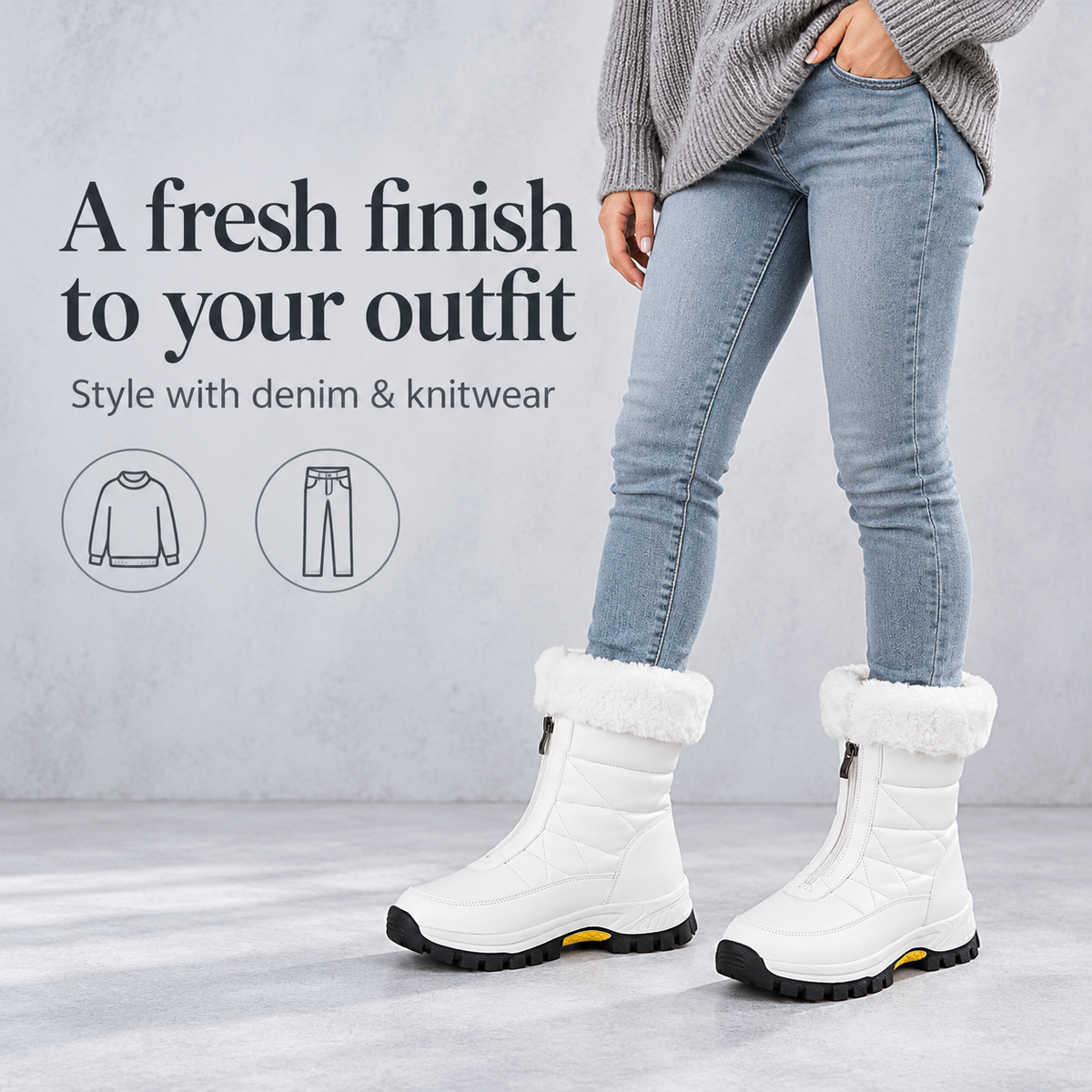 Aspen Front-Zip Quilted Boots