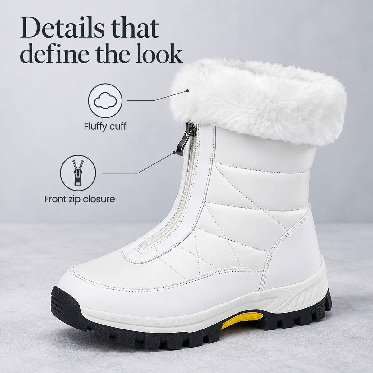 Aspen Front-Zip Quilted Boots
