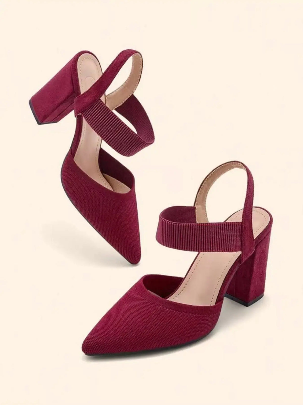 Women's Rubber Sandals – Pointed Toe, Stiletto Heel