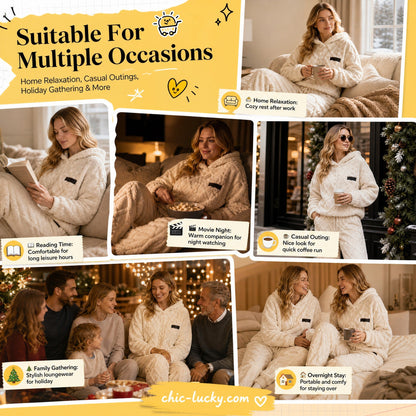 💖Black Friday Mega Deal – 50% off!💖Embossed Geometric Plush Set – Timeless Comfort & Effortless Style For Every Occasion