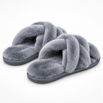 Cozy Wool Criss-Cross Slippers