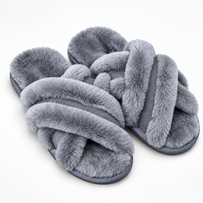 Cozy Wool Criss-Cross Slippers