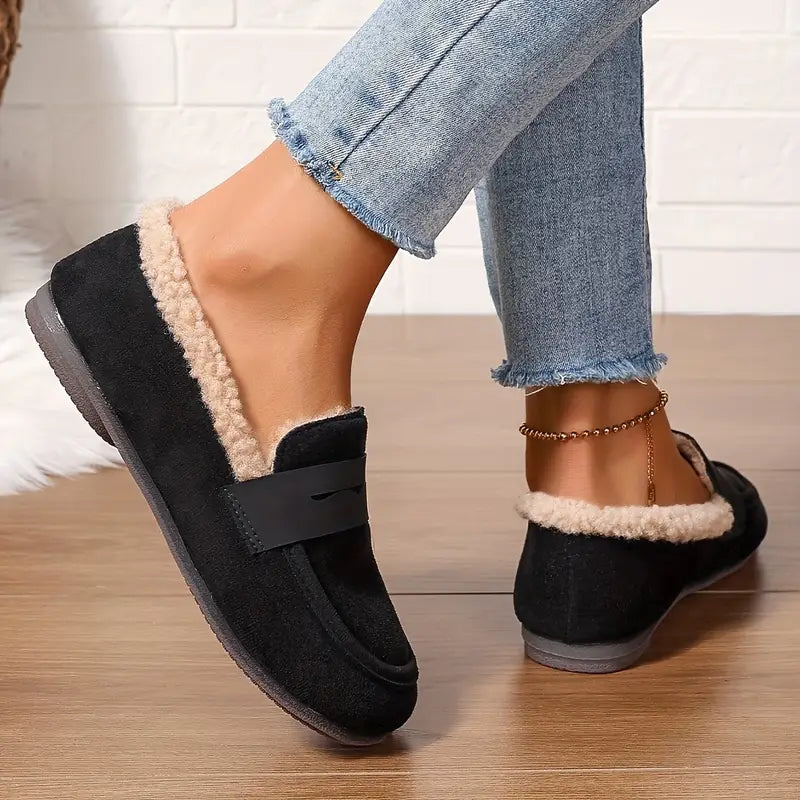 💥Hot Special Discount 60% OFF💥 Women’s Comfort Slip-On Loafers – Premium Leather, Soft Sole & Warm Cozy Feel