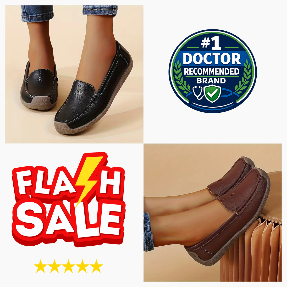 Women’s Comfort Loafers – Supportive Footbed & All-Day Comfort