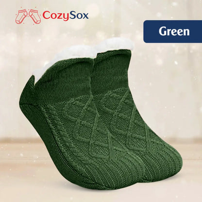 CozySox - Fleece-Lined Non-Slip Thermal Slippers Socks