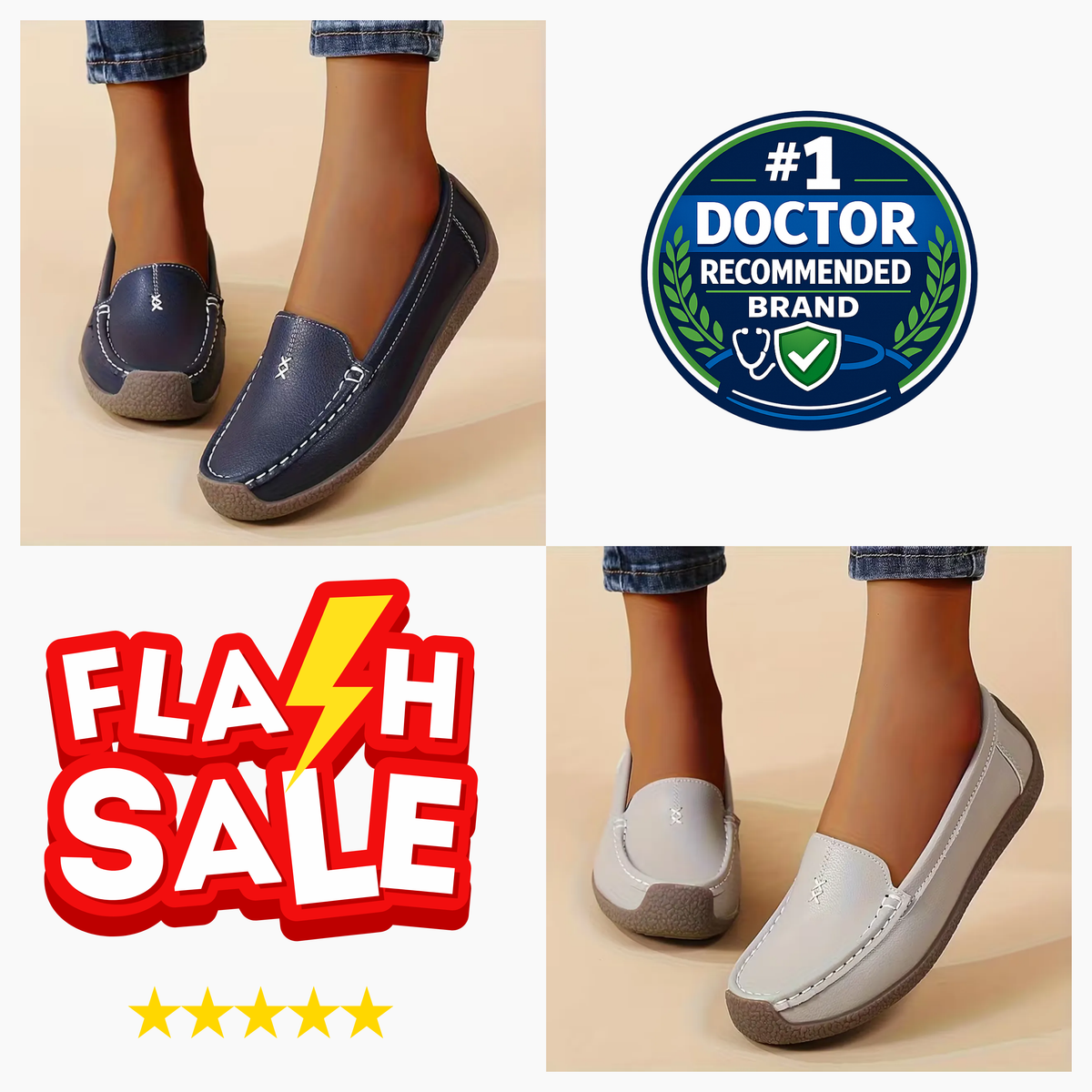 Women’s Comfort Loafers – Supportive Footbed & All-Day Comfort