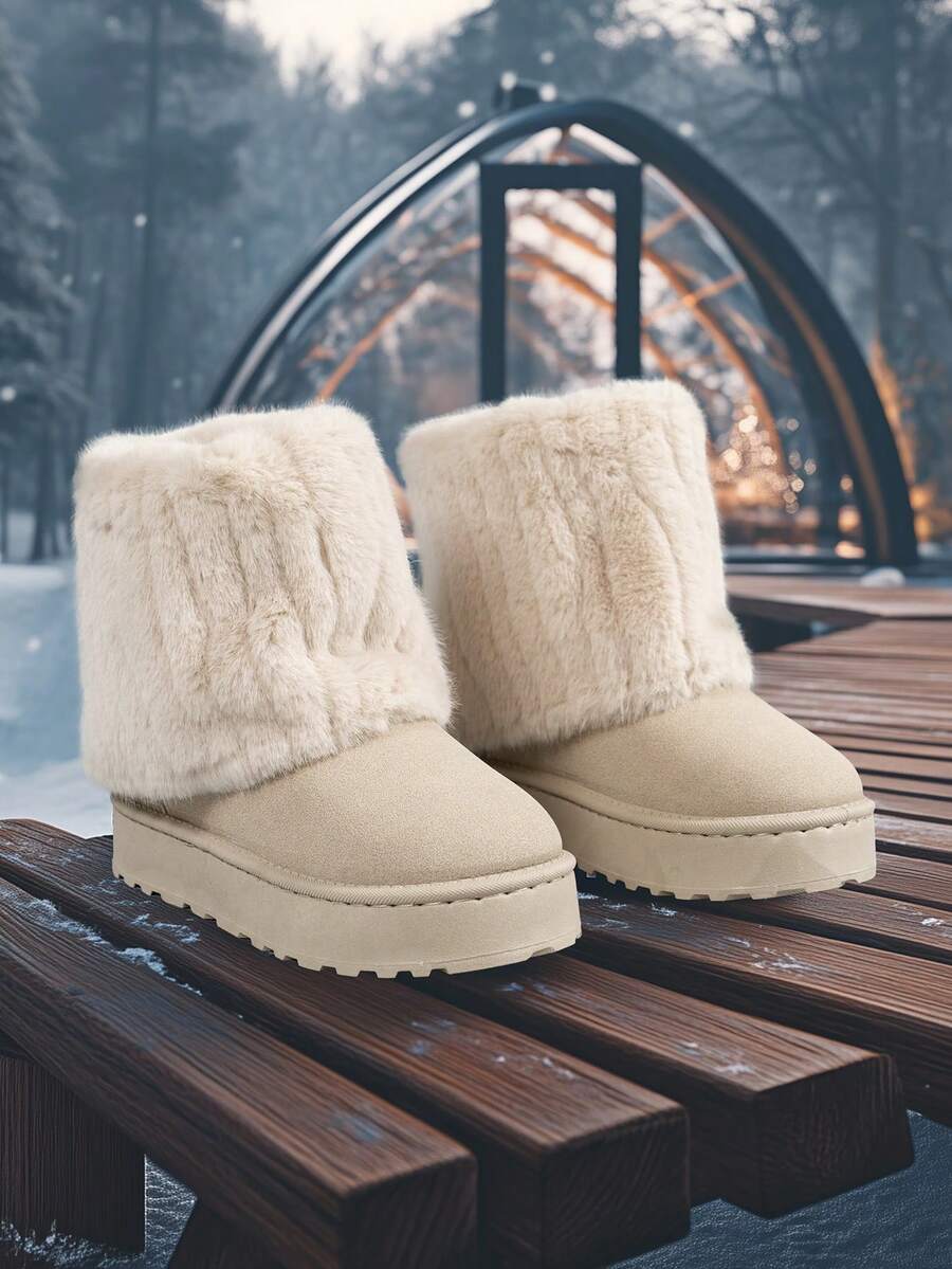 Women’s Cozy Faux Fur Platform Snow Boots