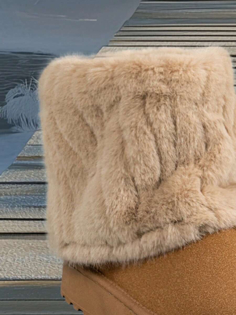 Women’s Cozy Faux Fur Platform Snow Boots