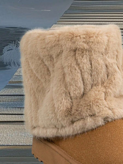 Women’s Cozy Faux Fur Platform Snow Boots