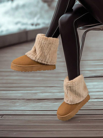 Women’s Cozy Faux Fur Platform Snow Boots