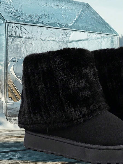 Women’s Cozy Faux Fur Platform Snow Boots
