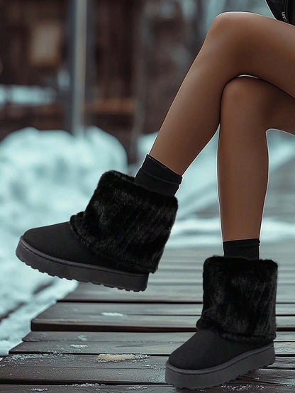 Women’s Cozy Faux Fur Platform Snow Boots