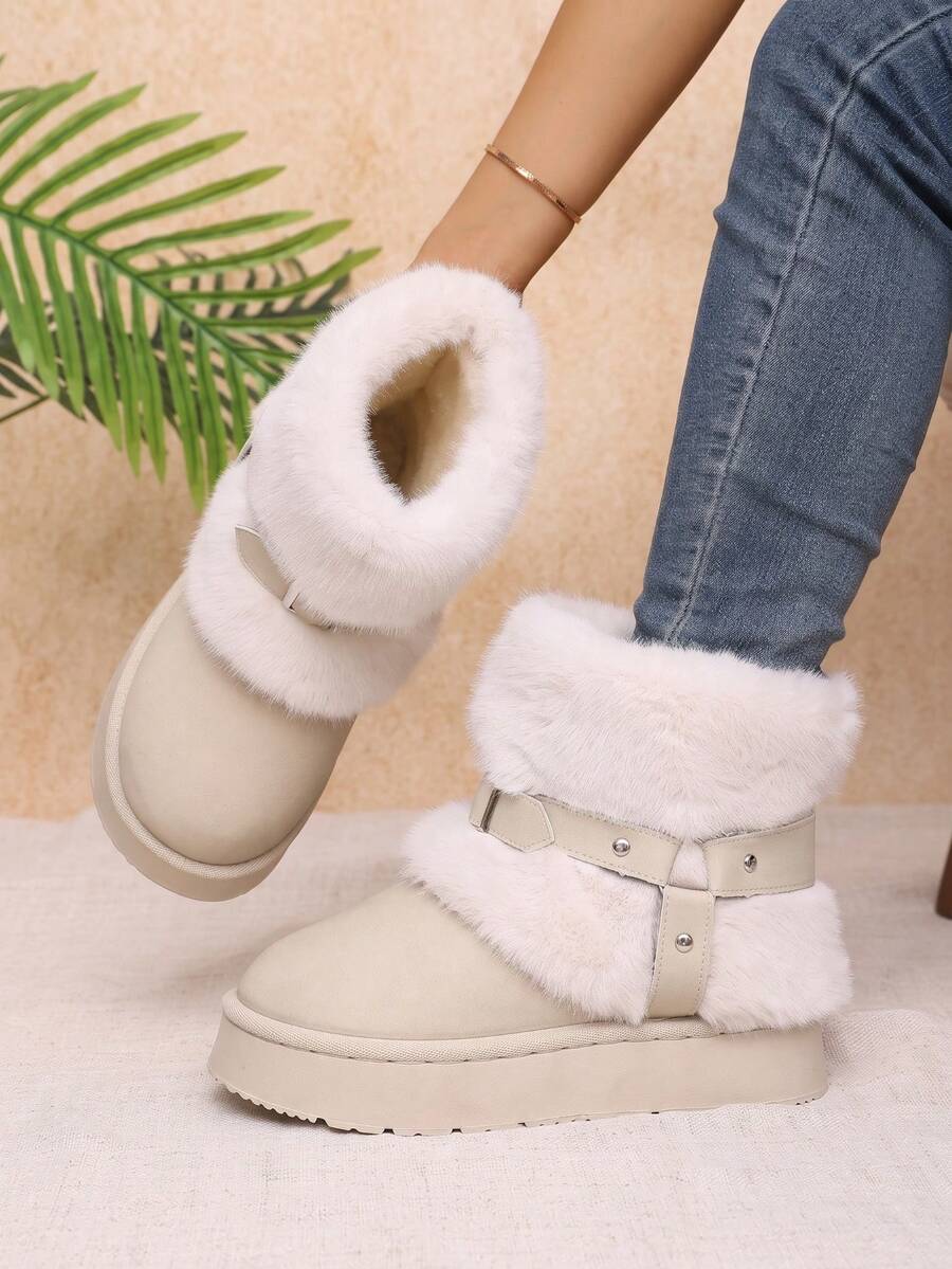 Women’s Cozy Faux Fur Platform Snow Boots