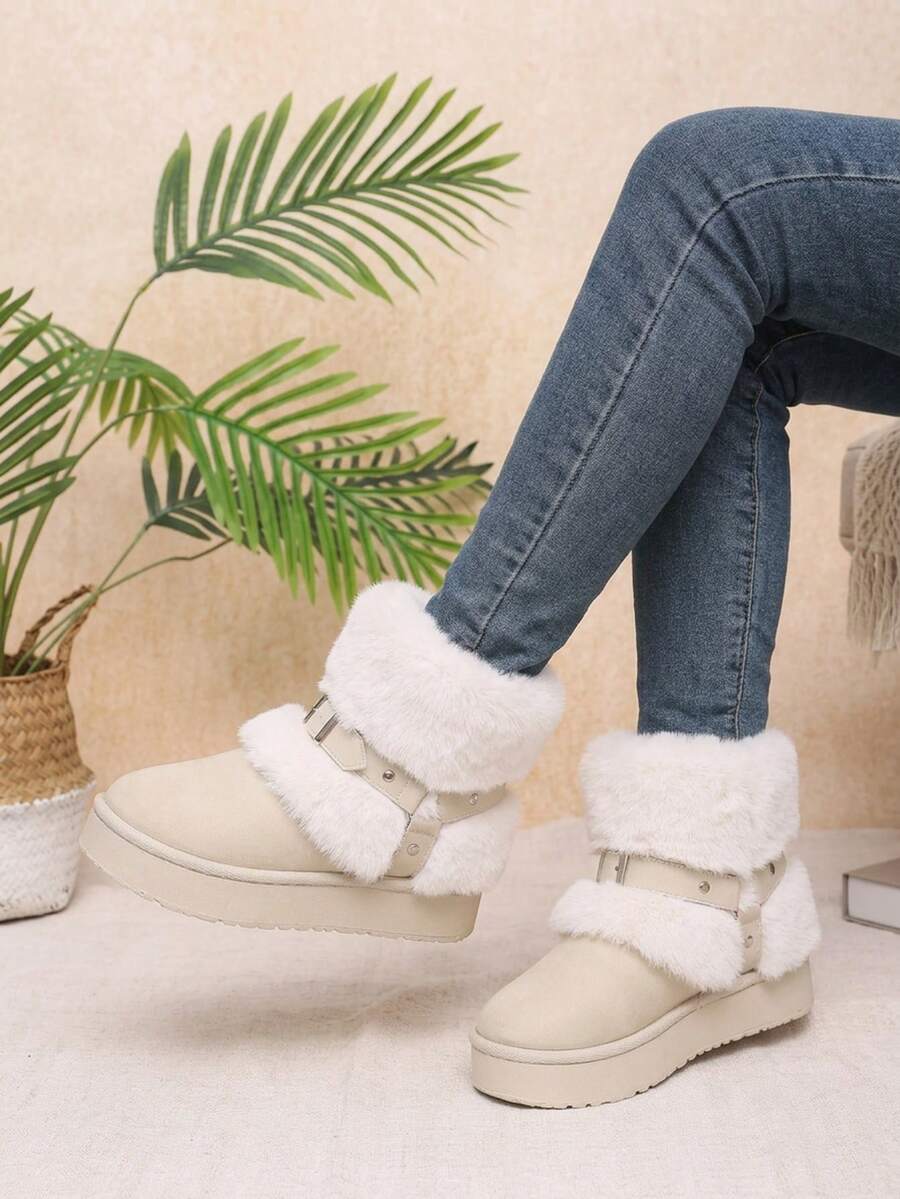 Women’s Cozy Faux Fur Platform Snow Boots