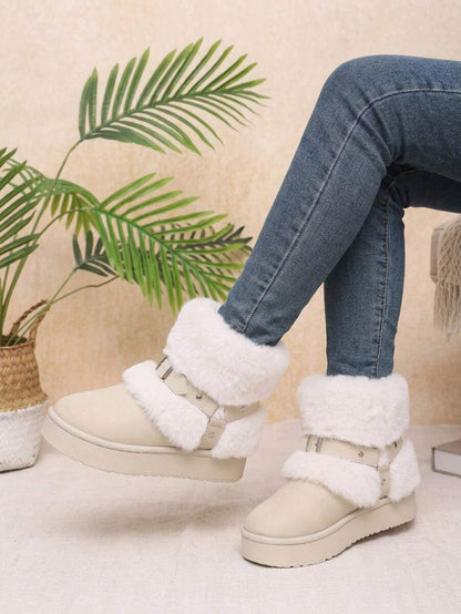 Women’s Cozy Faux Fur Platform Snow Boots