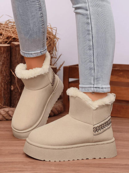 Women’s Cozy Faux Fur Platform Snow Boots