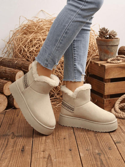 Women’s Cozy Faux Fur Platform Snow Boots