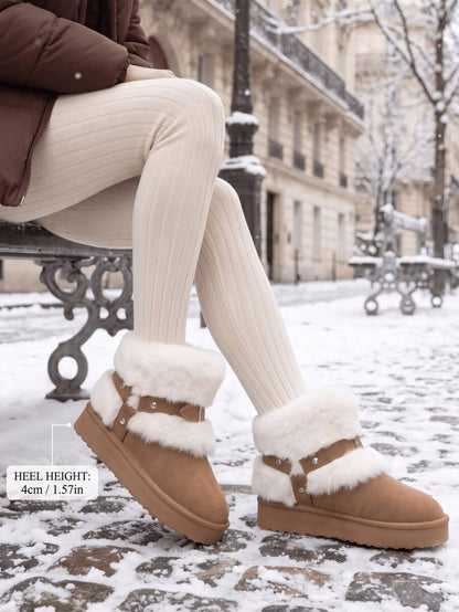 Women’s Cozy Faux Fur Platform Snow Boots