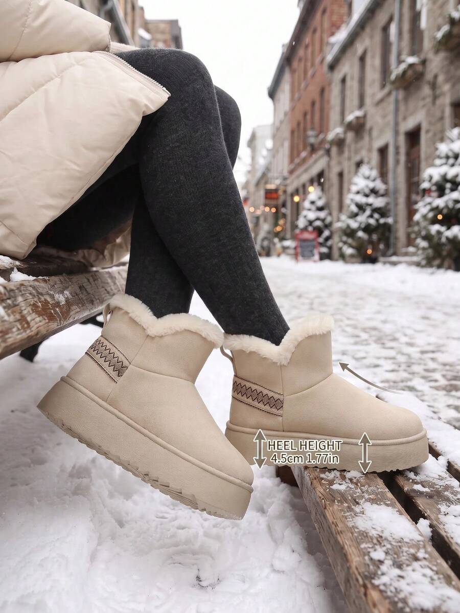 Women’s Cozy Faux Fur Platform Snow Boots
