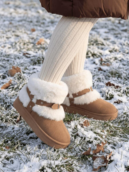 Women’s Cozy Faux Fur Platform Snow Boots