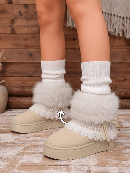 Women’s Cozy Faux Fur Platform Snow Boots
