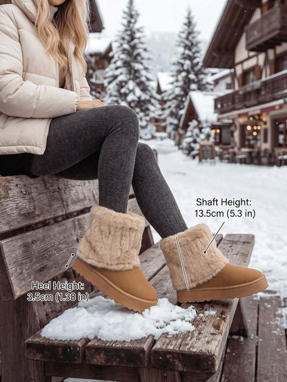 Women’s Cozy Faux Fur Platform Snow Boots