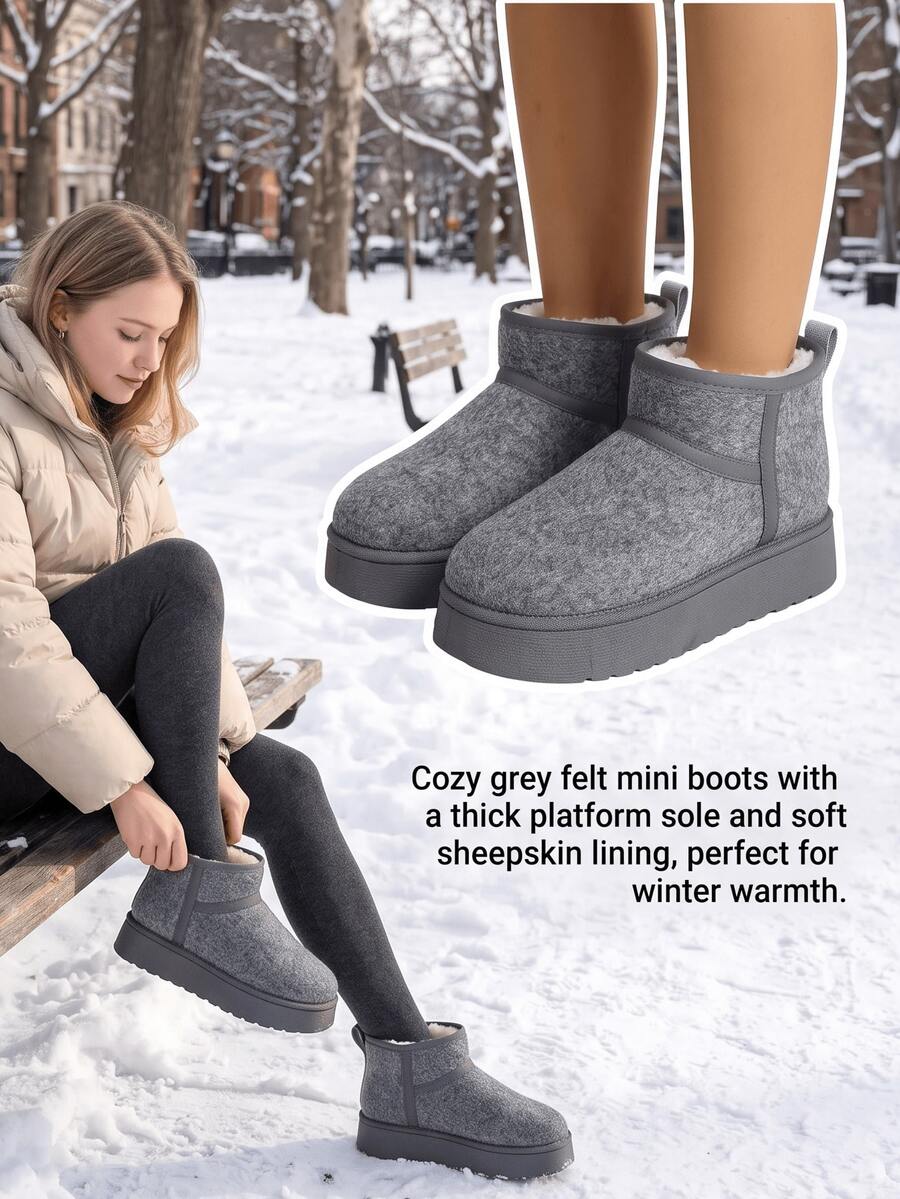 Women’s Cozy Faux Fur Platform Snow Boots