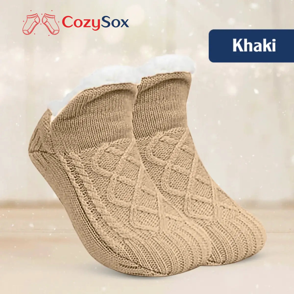 CozySox - Fleece-Lined Non-Slip Thermal Slippers Socks