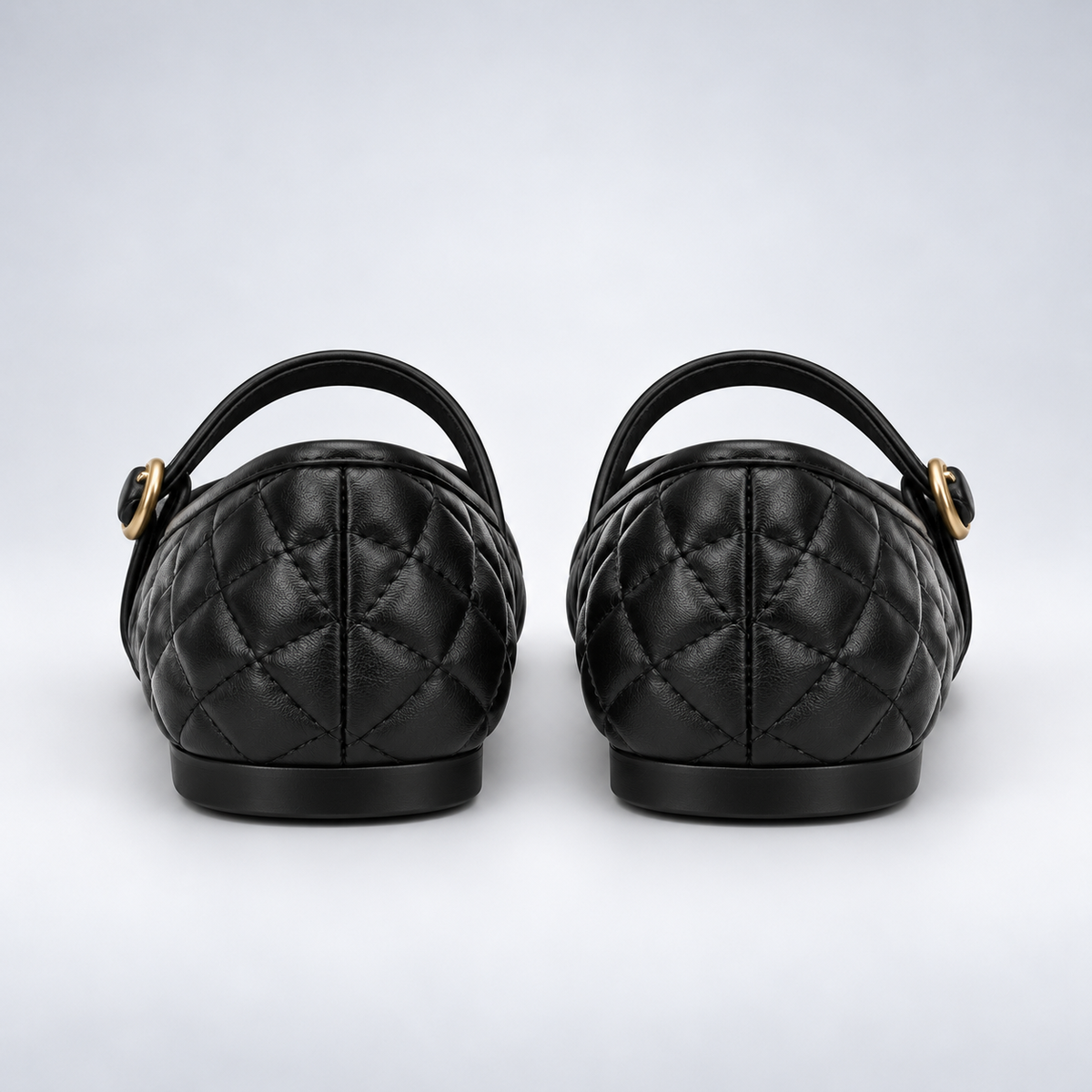 Camellia Quilted Mary Jane Flats