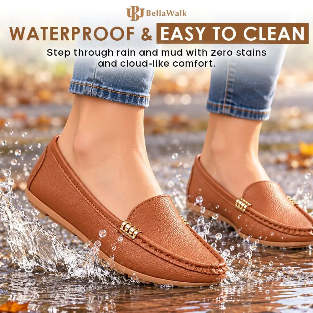 BellaWalk - Women's Comfort Soft Leather Slip-On Moccasins