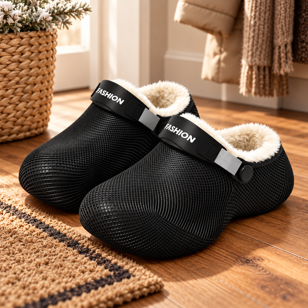 Fleece-Lined Back-Strap Clogs