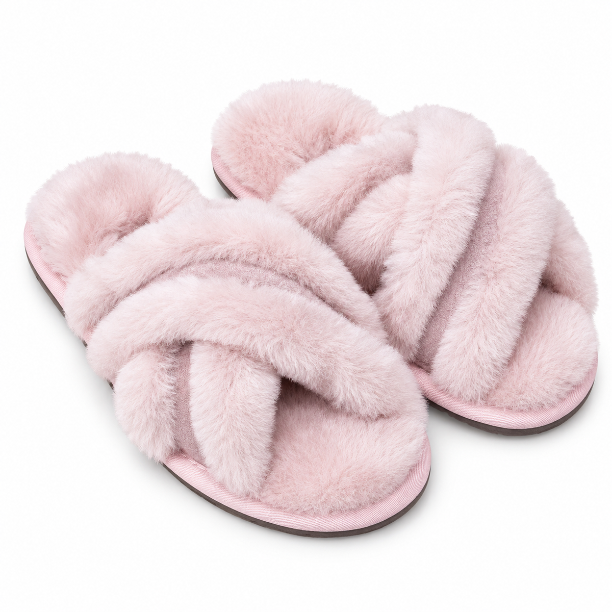 Cozy Wool Criss-Cross Slippers