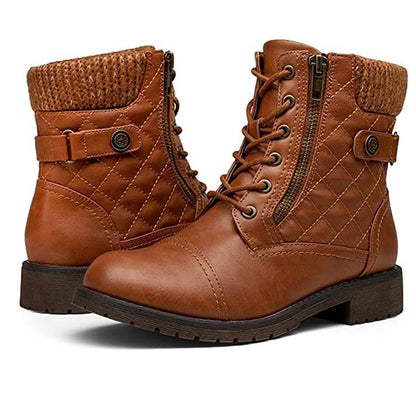 Women's Combat Boots Lace up Ankle Booties