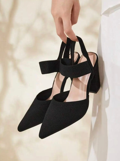 Women's Rubber Sandals – Pointed Toe, Stiletto Heel, High Heel