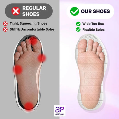 AirPlush - #1 Orthopedic Slip-On Oxfords for Seniors with Foot Pains
