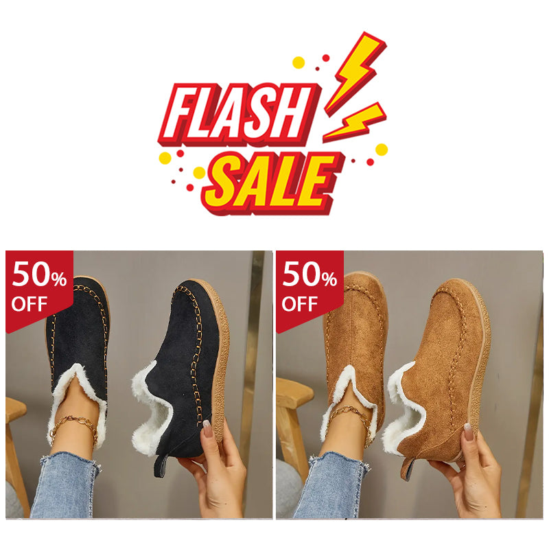 🔥LAST DAY 60% OFF🔥 Women's Cozy Fleece-Lined Slip-On Ankle Boots