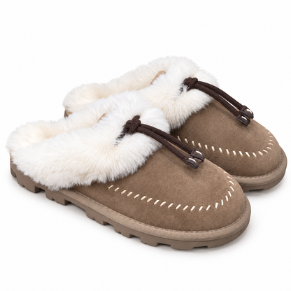 Sheepskin Wool Tassel Slippers.
