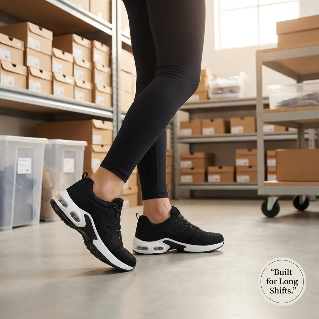 Talqimo™ Pro — 12-Hour Shift Shoes for All-Day Foot, Knee & Back Pain Relief