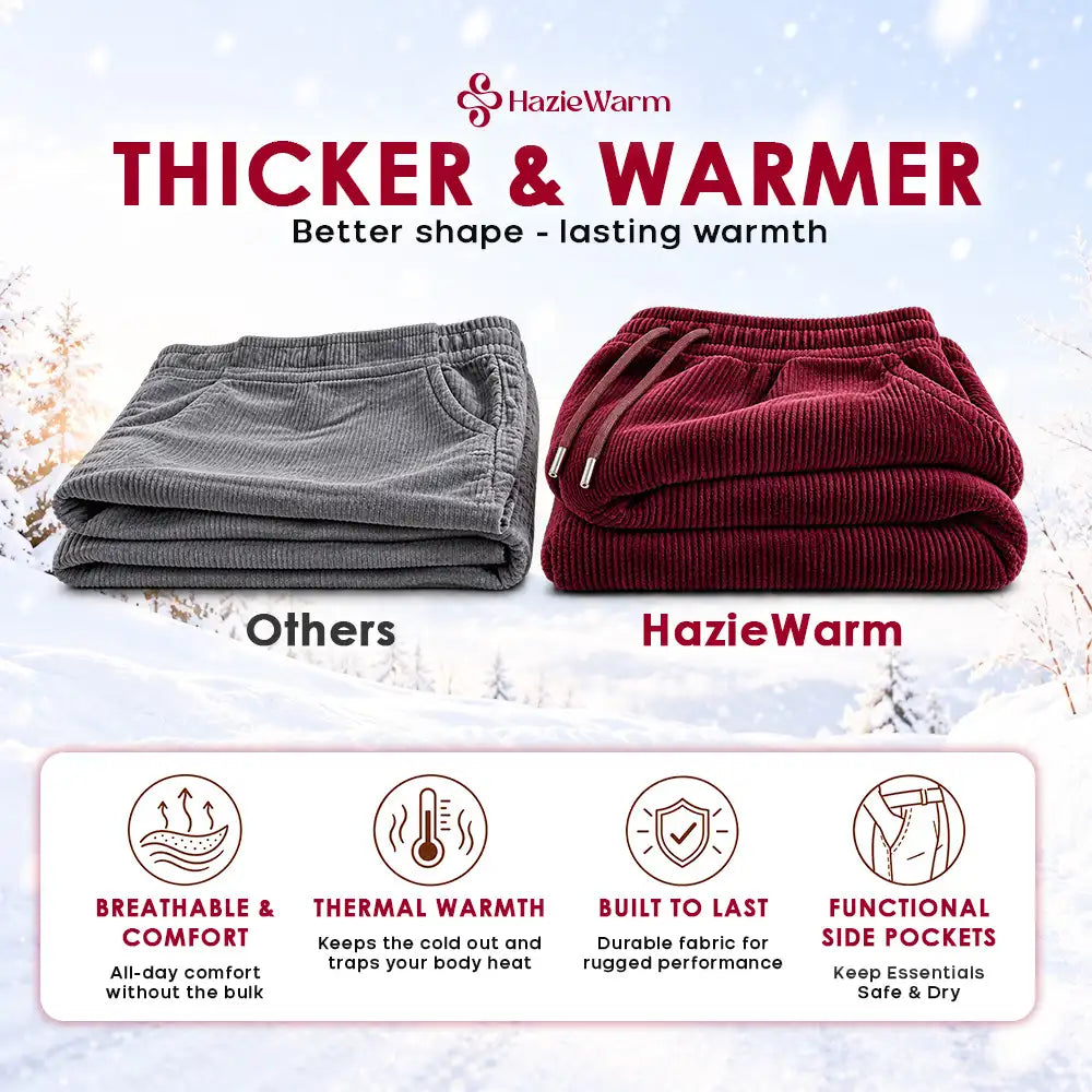 HazieWarm - 2026 Best Selling Cozy Stretch Corduroy Pants for Seniors