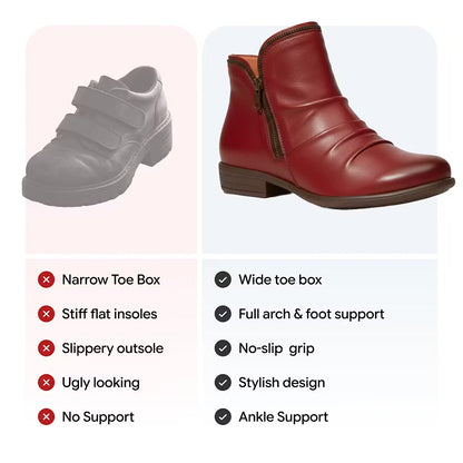 LAST DAY 50% OFF-Women'S Vintage Velcro Flat Ankle Boots