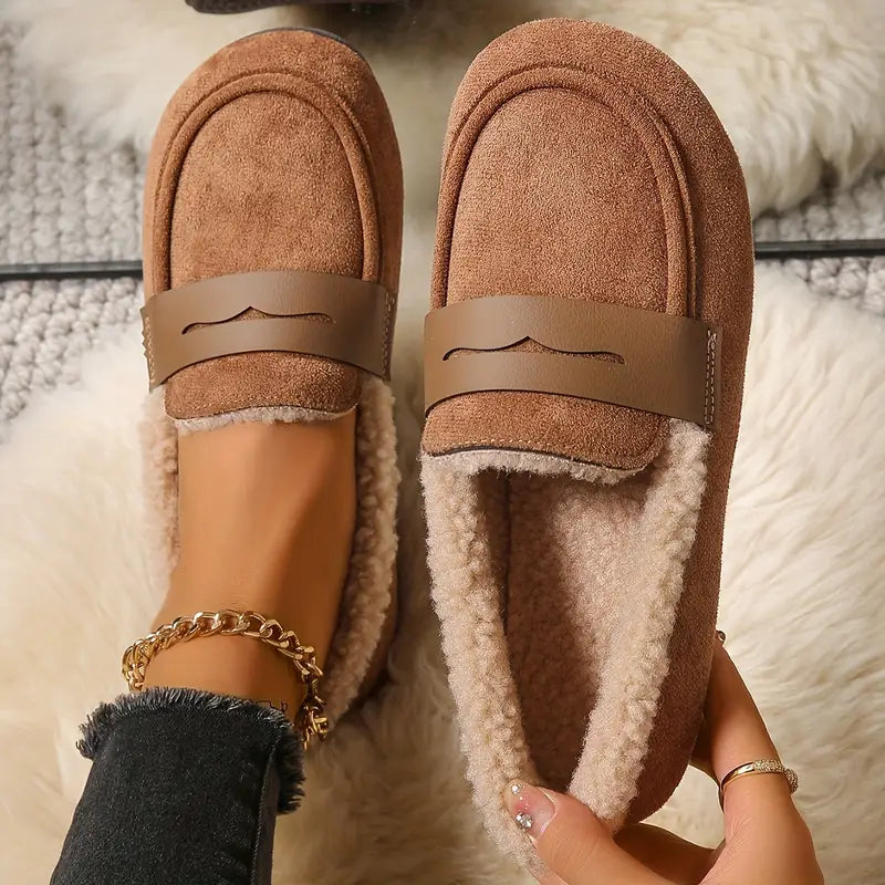 💥Hot Special Discount 60% OFF💥 Women’s Comfort Slip-On Loafers – Premium Leather, Soft Sole & Warm Cozy Feel