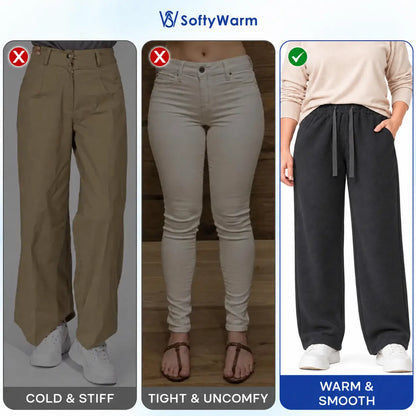 SoftyWarm - Women Cozy Fleece-Lined Relaxed Pants