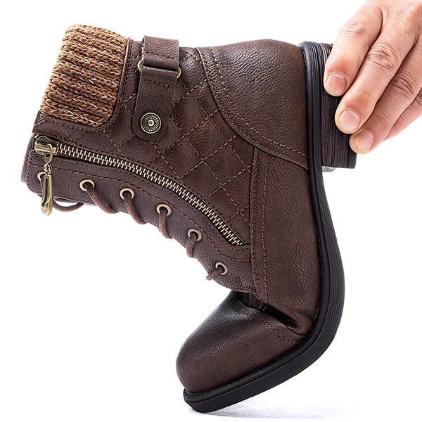 Women's Combat Boots Lace up Ankle Booties