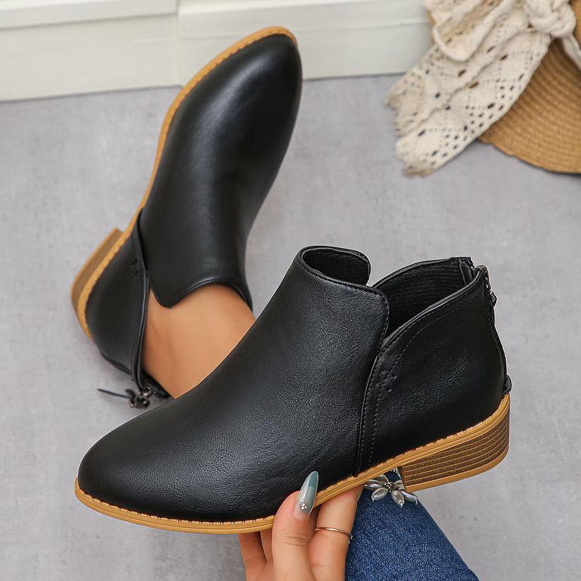 Last Day 50% OFF-Women's Ankle Boots & Booties Pull on Comfortable Comfortable Short Booties