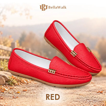 BellaWalk - Women's Comfort Soft Leather Slip-On Moccasins