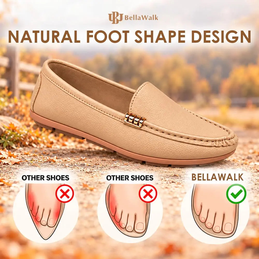 BellaWalk - Women's Comfort Soft Leather Slip-On Moccasins