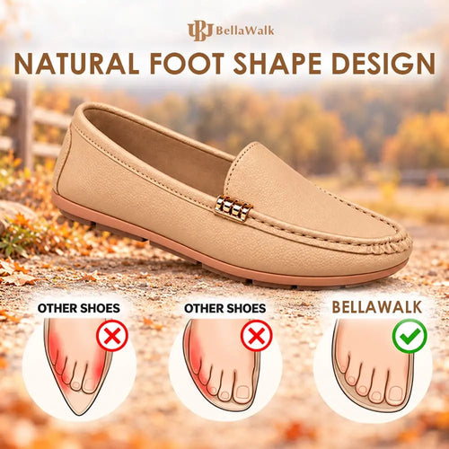 BellaWalk - Women's Comfort Soft Leather Slip-On Moccasins