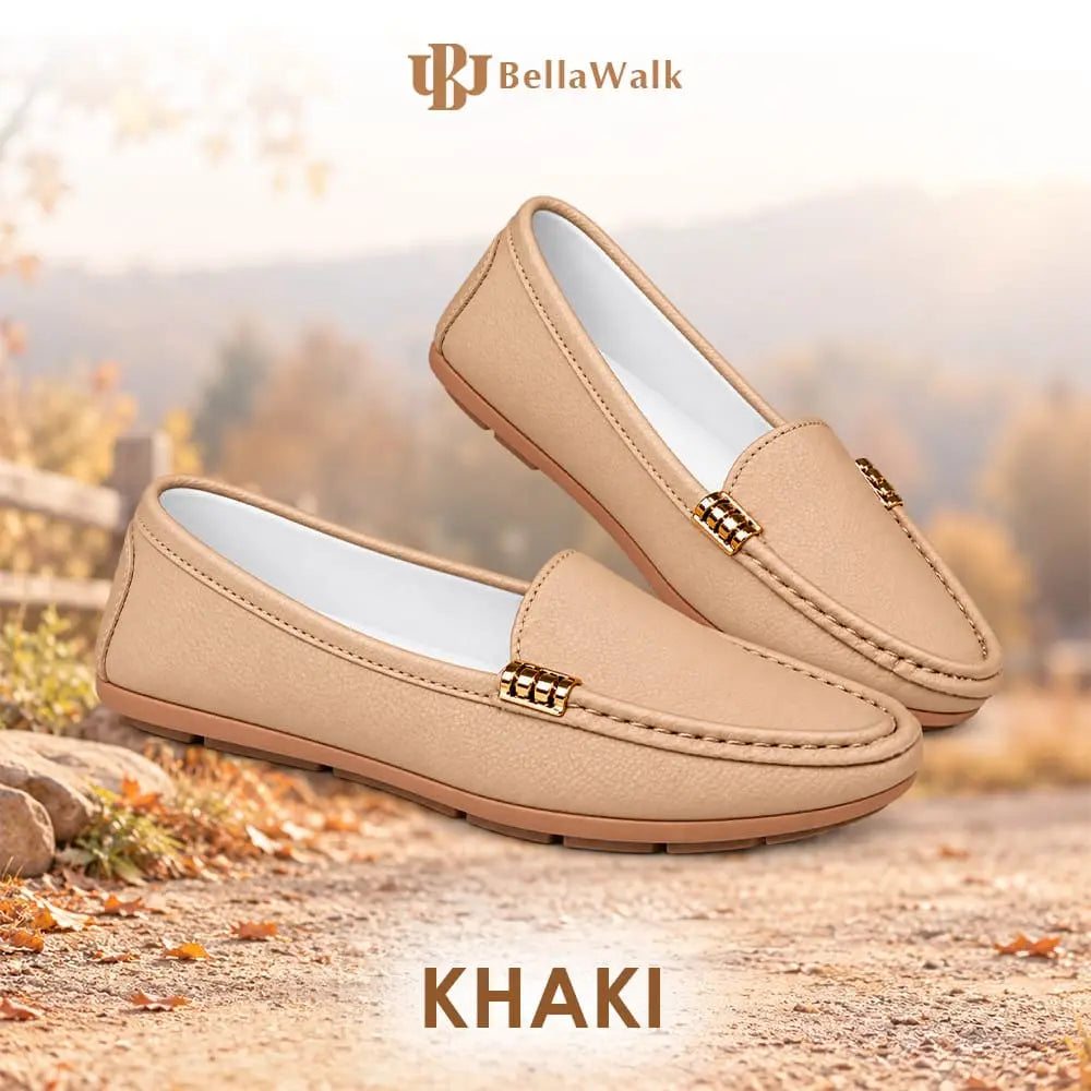 BellaWalk - Women's Comfort Soft Leather Slip-On Moccasins